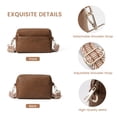 thumbnail image 6 of Trendy Crossbody Bags for Women, Small Shoulder Bag Messenger Bag Cross Body Travel Purse Handbag Wallet with Adjustable Strap, PU Leather, Brown, 6 of 7