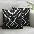thumbnail image 3 of Nawypu  Boho Throw Pillow Covers Square Geometry Black and White Decorative Pillow Covers for Couch Sofa Bed Decor Cushion Covers (Black), 3 of 5