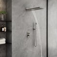 thumbnail image 2 of CASAINC 1-Spray Patterns with 2.5 22 in. Wall Mount Dual Shower Heads in Spot Resist Brushed Nickel (Valve Included), 2 of 10