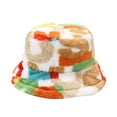 thumbnail image 4 of ZSQDM Winter Printed Thick Bucket Warm Hat Bucket Cap Basin Hat for Women Men beanie Bucket Hats for Men Bucket Hats Key Caps, 4 of 4