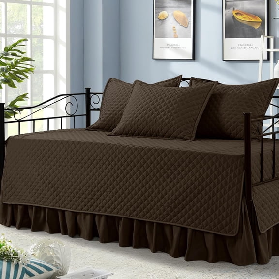 5 Piece Daybed Sets, Quilted Daybed Bedding Set, Twin Size All Season Cozy Daybed Covers Set