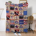 thumbnail image 6 of Honeeladyy 4th of July Plush Throw Blanket, Ultra Soft & Cozy Gift for Kids, Independence Day Present, USA Flag Graphic Warm Lightweight Flannel Throw for Bed, Couch & Travel, 27.56x39.37 in, 6 of 6