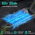 thumbnail image 4 of GOKEEP Electric Scooter for Adults, 1500W Peak Motor, 52V 20AH Battery, 11” Anti-Slip Off-Road Tires, Max 43mile, Foldable Escooter with NFC Smart Unlock&Turn Signals, Green, 4 of 10