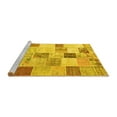 thumbnail image 2 of Ahgly Company Machine Washable Indoor Rectangle Patchwork Yellow Transitional Area Rugs, 5' x 7', 2 of 4