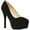 Black Suede, variant on Women's High Heel Pump Closed Toe Platform Heels Dress Pumps