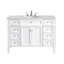 Elegant Decor Park Avenue 48" Wood Single Bathroom Vanity in White