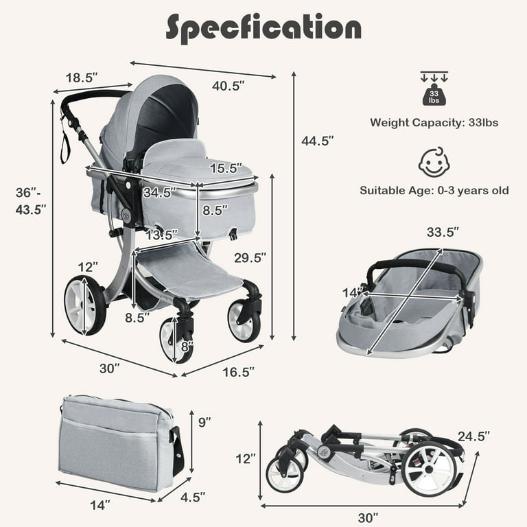 High landscape baby best sale stroller 2 in 1