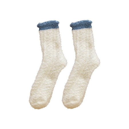 

Frehsky warm socks Fashion Home Women Girl Soft Bed Floor Socks Warm Winter Sleeping Socks White