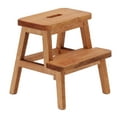 thumbnail image 3 of Taburete para casa de muñecas 1/12, con 4 patas, 2 escalones, ligero, rectangular, de madera, 3 of 14