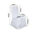 thumbnail image 3 of Efavormart 50pcs White Square Top Polyester Banquet Chair Cover Dinning Event Slipcover For Wedding Party Banquet Catering, 3 of 11