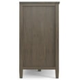 thumbnail image 3 of Simpli Home Ela 60 inch Wide Solid Wood Transitional Wide Storage Cabinet in Smoky Brown, 3 of 11