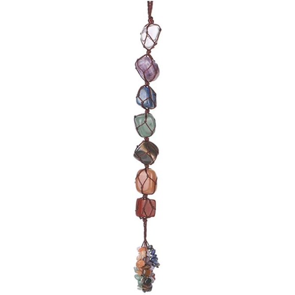ConStore 7 Chakra Crystals Hanging Ornament Gemstones Reiki Healing Ornament Home Indoor Car Decoration for Good Luck Yoga Meditation Protection