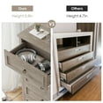 thumbnail image 5 of Homfa 5 Drawer Tall Dresser, Chest of Drawers Storage Cabinet for Bedroom Living Room, Wash Gray, 5 of 6