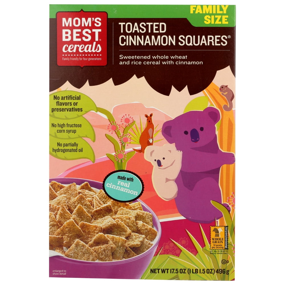 Mom'S Best Cereals Toasted Cinnamon Squares, 17.5 Oz.