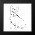 thumbnail image 2 of Paschke, Chris 12x12 Black Modern Framed Museum Art Print Titled - Line Dog French Bulldog II, 2 of 5
