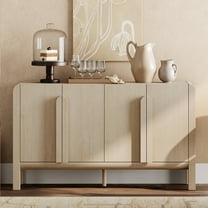 Modern 63" Wooden Sideboard Buffet Cabinet with Storage, Mid-century Credenza with Doors and Adjustable Shelves for Kitchen Living Room, Dining Room