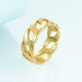 thumbnail image 5 of New Fashion Minimalist Geometric Rings for Men Women Party Jewelry Cuban Chain Cocktail Ring 14K Yellow Gold  Anillos Mujer, 5 of 8