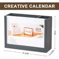thumbnail image 2 of Desktop Calendar 2024 Desk Organizer Pen Holder 2024 Desk Calendar Pencil Holder Makeup Brush Holder Stationery Storage Box with Calendar for Desk Office Desk Accessory - style 3;, 2 of 5