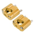thumbnail image 3 of Pair 22mm/28mm 1/8in 7/8in Motorcycle Handlebar Mount Clamps Riser Adapter CNC Aluminum AlloyGold, 3 of 5