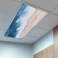 thumbnail image 2 of 4 Pack Blue Ocean Fluorescent Light Covers for Ceiling Lights Wave Beach Abstract Seaside Scenery Nature Magnetic Ceiling Light Covers Overhead Light Filters for Office Classroom Home, 2 of 9