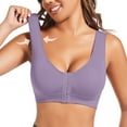 thumbnail image 4 of Daolelai Women's Front Button Sports Bra Underwear Hollow Gathered Beautiful Back Underwear, 4 of 9
