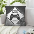 thumbnail image 6 of ZICANCN Gamer Zone Gray Sign Decorative Throw Pillow Covers, Bed Couch Sofa Decorative Knit Pillow Covers for Living Room Farmhouse, 12"x12", 6 of 8