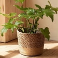 thumbnail image 5 of 2X Maceta de Flores Tejida de Paja, Cesta de Mimbre, Cesta de Almacenamiento de Maceta de Ratán, Cesta de Macetero Tejida Hecha una Mano L, 5 of 5