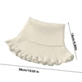 thumbnail image 3 of Women's Ribbed Knit Turtleneck False Collar Ruffle Neck Scarf Extender, Detachable Winter Warm Dickey Sweater Bib Front, Polyester Fiber, 10.2" x 5.9" One Size, 3 of 8