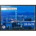 thumbnail image 3 of ArtToFrames 26.6x19 Inch - 68x48 CM Black Puzzle Frame for 1000 piece Puzzles.0.75 Inch Custom Wood Puzzle Frames, Black Square with Gold Beads - Comes with Economy Acrylic, 3 of 6