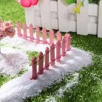Raindrops  10 Pcs Small Fence with Micro Landscape Border Decorations Fences Pink