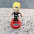 thumbnail image 1 of Firefighter Solar Figure: Solar Powered Dancing Fireman Figurine Car Dashboard Ornament For Office Desktop Home Car Decor, 1 of 3