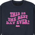 thumbnail image 3 of Barbie the Movie - Best Day Ever -  Men's Crew Neck Fleece Pullover, 3 of 5