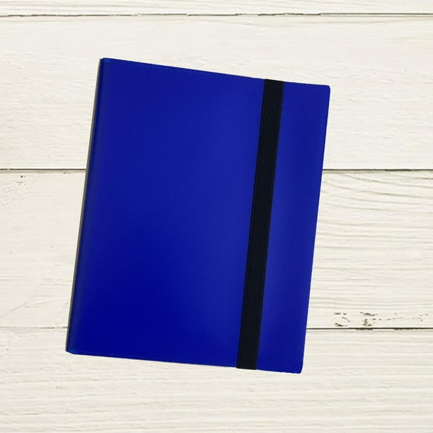 Carpeta de álbumes de tarjetas coleccionables, libros de tarjetas, carpetas resistentes para tarjetas, álbum de almacenamiento de tarjetas, portátil, azul
