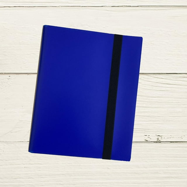 BELOVING 9 Pockets Trading Card Carrying Binder for Post Cards Card Collection Binder blue