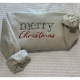 thumbnail image 3 of Floral Merry Christmas Embroidered Sweatshirt, 3 of 5