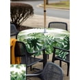 thumbnail image 5 of Outdoor Tablecloth with Umbrella Hole for Patio/Picnic/Party/Camping, Summer Tropical Waterproof Table Cloth Square Cover Washable, Pastoral Palm Trees Botanical Leaves (60"x 60"), 5 of 9