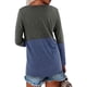 thumbnail image 4 of Camisas Para Mujer Casual Manga Larga Cuello en V Tops Patchwork Blusa Suelta Camisas Odeerbi  ODB129521, 4 of 6
