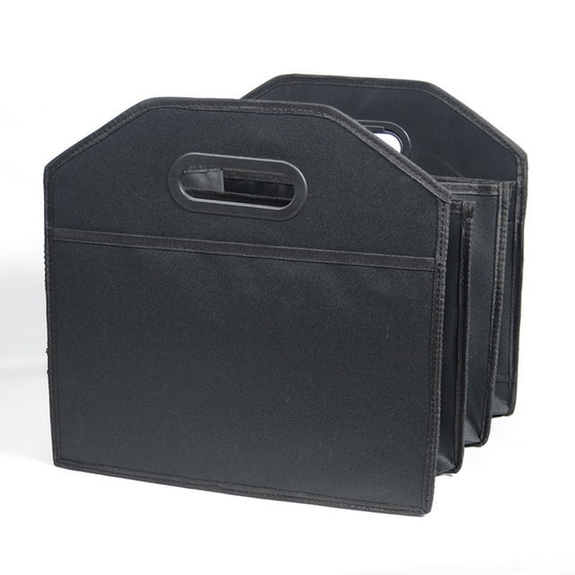Car Trunk Organizer, Foldable Organizer For Car, Automotive Consoles & Organizers, Storage With Reinforced Handles (Black)