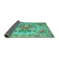 thumbnail image 2 of Ahgly Company Indoor Rectangle Medallion Turquoise Blue French Area Rugs, 2' x 4', 2 of 4