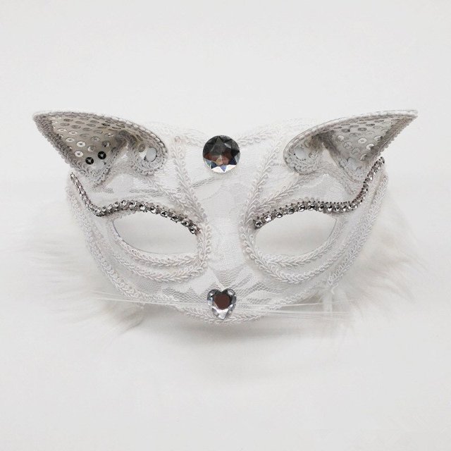 Máscara de zorro de encaje para Halloween, máscara de ojos Sexy, máscara de Animal de media cara, máscara de gato de encaje erótico, juguetes Sexy para mujer, máscara de ojos para pareja