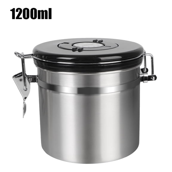 Stainless Steel Airtight Lid Preserves Freshness Storage Canister Coffee Container with co2 Valve Premium For Coffee Beans