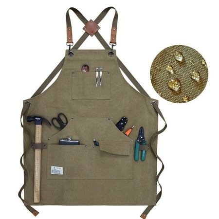 

Kitchen Apron Thickened Multi-Pocket Adjustable Strap for Chefs Couples Salon Cleaning Home Supplies