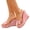 Pink, variant on Women's Bowknot Clear Wedge Sandals Breathable Open Toe Slip On Mule Lightweight Non Slip Heels Dress Shoes Red Size 9.5