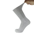 thumbnail image 5 of 6 Pairs of Premium Cotton Loose Top Diabetic Neuropathy Crew Socks (Gray, Sock Size 10-13, Fits men size 9.5 - 11), 5 of 5