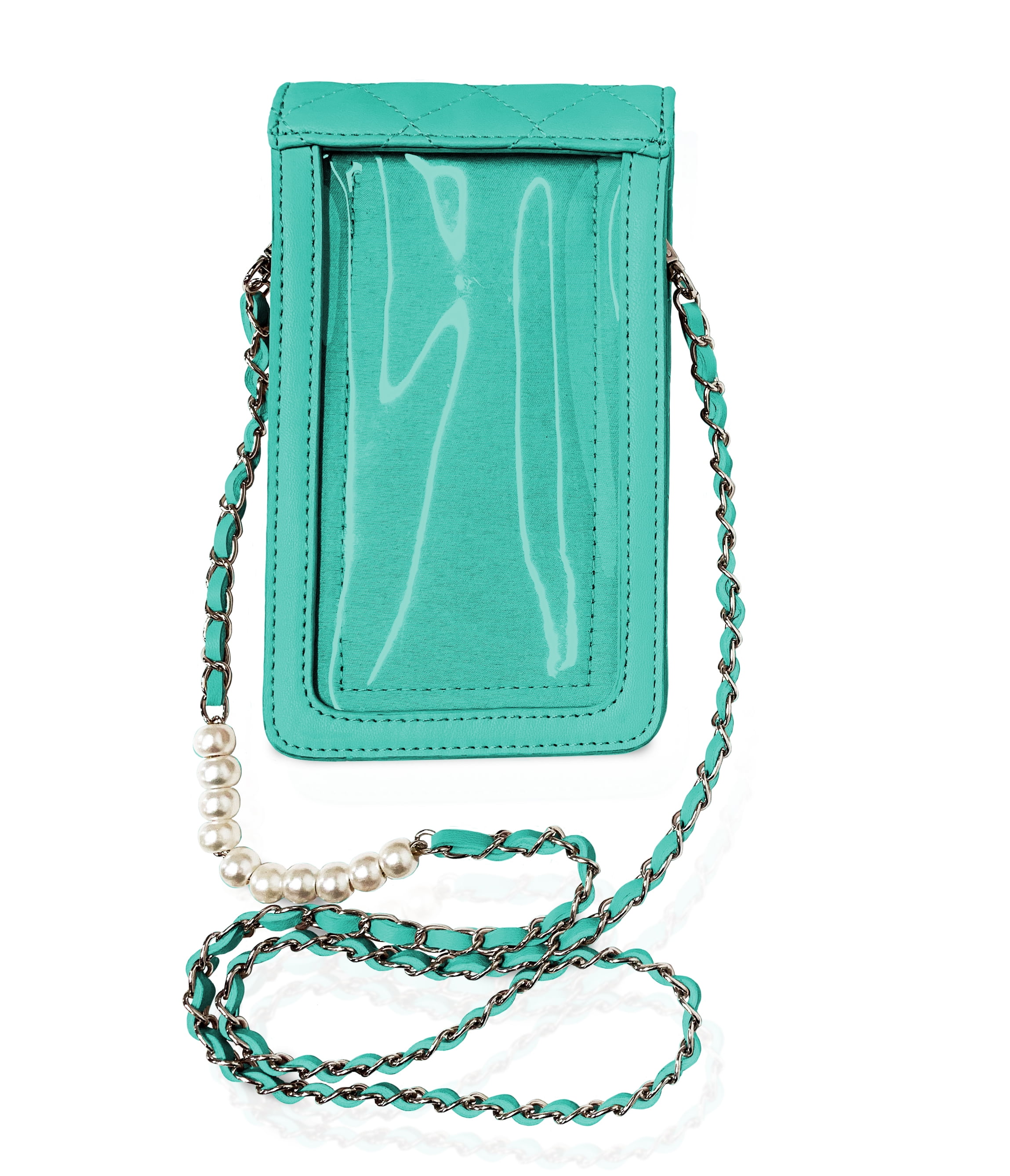 Badgley Mischka Green Pearls Strap Phone Case