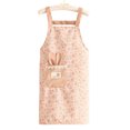 thumbnail image 2 of Hicess Cooking Apron Lace Up Design Large Coverage with Pocket Floral Printing Gardening Chef Cooking Apron Household Supplies, 2 of 8