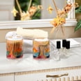 thumbnail image 4 of Yayeee 4 Pack Qtip Holder Bathroom Cotton Swab Canister with Lid Clear Dispenser Set, Goldfish, 4 of 6