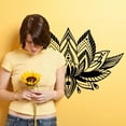 thumbnail image 3 of Black Mandala Wall Decal Lotus Room Flower Wall Sticker Preppy Room Sticker Decor Carved Bedroom Livingroom Room Decor 98x78 CM, 3 of 7