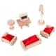 thumbnail image 1 of Muebles de casa de muñecas en miniatura - Juego de muebles de casa de muñecas de madera para sala de estar de casa de muñecas - Muebles de casa de muñecas que incluyen sofá, mueble de televi, 1 of 5