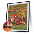 thumbnail image 2 of Diamond Drill Farm Tractor 5D DIY Kits de pintura Full Round Wall Decor Art Craft Hugtrwg Para estrenar, 2 of 9